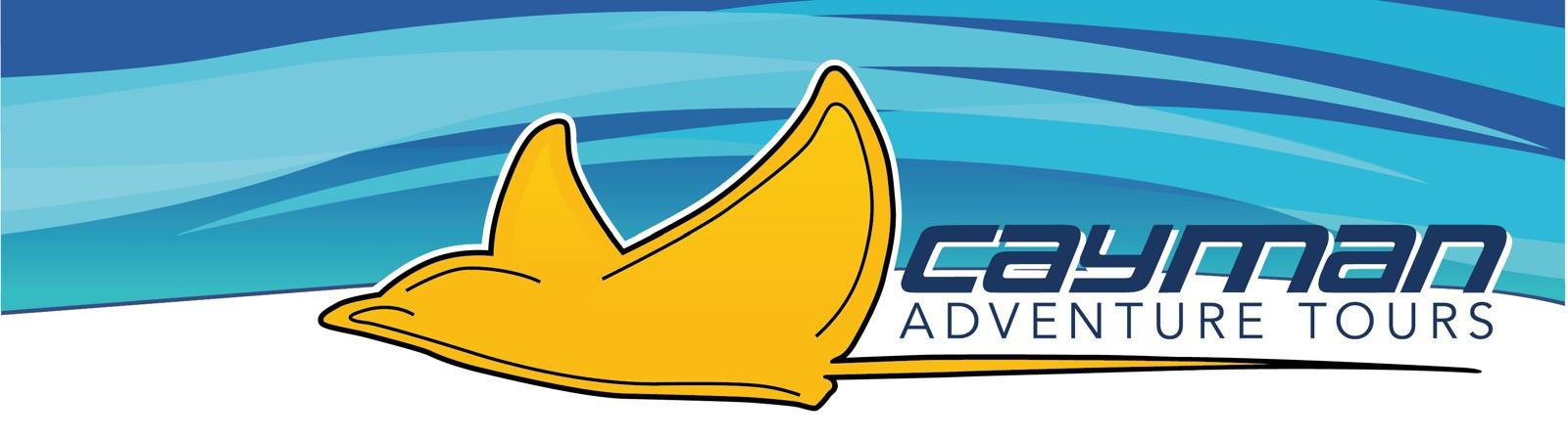 Cayman Adventure Tours logo - yellow stingray and blue waves